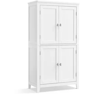 Mid.you Hochschrank , Weiß , Metall , 2 Fächer , 60x110x30 cm , freistehend , Badezimmer, Badmöbel, Hochschränke