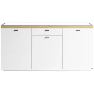 Set One by Musterring Lancaster Sideboard 180 x 91 x 43,6 cm Weiß MDF/Spanplatte