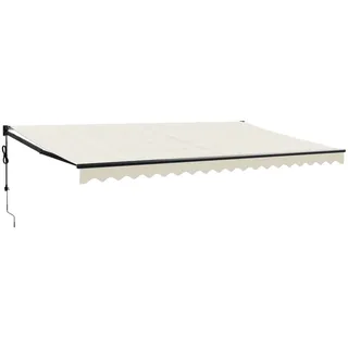 vidaXL Elektrische Markise mit Kurbel Creme 5x3 m - Creme
