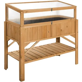 Tectake Hochbeet 119 x 57 x 90 cm Braun