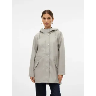 Vero Moda Regenjacke VMMALOU COATED JACKET Lederimitat grau M (38)
