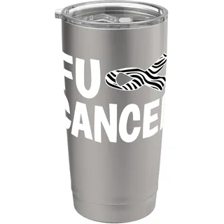 FU NET Neuroendocrine Carcinoid Cancer T-Shirt Zebra Ribbon Doppelwandiger Edelstahl-Thermobecher