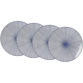 Ritzenhoff & Breker Dessertteller 21,5 cm blau/weiß 4er Set