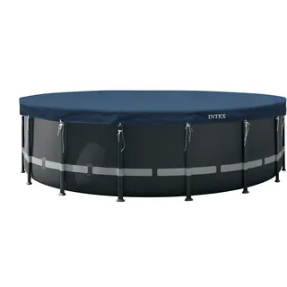 Intex Pool Abdeckplane rund Deluxe Blau 549 cm