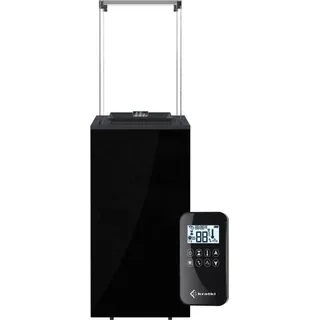 Kratki Gaskamin Patio Mini Glas schwarz automatische Steuerung 8,2kW - Schwarz
