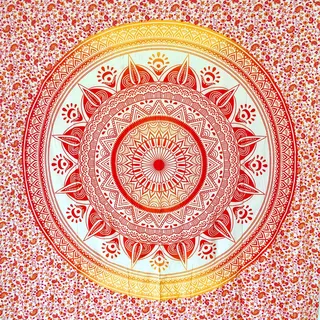 MOMOMUS Großes Strandtuch XL Sandfrei - Mit Mandala-Motiv - Ideal als Pareo, Strandtuch Groß Sandabweisend oder Strandlaken XL - Gelb, 135x210 cm