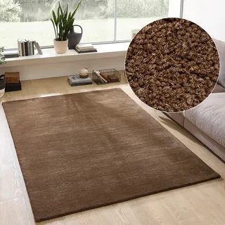 OTTO home Gabbo Natur Wollteppich 250 x 250 cm Braun