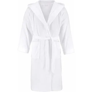Bruno Banani Unisex-Bademantel »Robby, ideal für Sauna & Spa, Standardlänge & Überlänge« 1 Stk. Damen & Herren Bademäntel, Baumwolle, mit Taschen, Sauna, XS-3XL, weiß