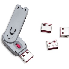 Syba SY-ACC20165 USB-Port-Blocker mit 1 Schlüssel und 4 USB-Sperre, physische Sicherheit, blockiert Nicht zugelassene Geräte SY-ACC20165