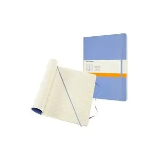 MOLESKINE Notizbuch Classic Collection flexibler Einband ca. DIN A4 liniert, hortensienblau Softcover 192 Seiten, 1 St.