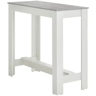 P & B Bartisch , Grau, Weiß , Holzwerkstoff , rechteckig , 50x103x115 cm , Esszimmer, Esstische, Stehtische
