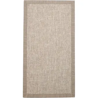 Linea Natura Flachwebeteppich , Schlammfarben, Hellgrau , Textil , Bordüre , rechteckig , 80x150 cm , Grüner Punkt , für Fußbodenheizung geeignet, in verschiedenen Größen erhältlich, wasserabweisend, schmutzabweisend, UV-beständig, für Hausstauballergiker geeignet, lichtunempfindlich, antistatisch, feuchtraumgeeignet, stuhlrollengeeignet, waschbar, pflegeleicht, strapazierfähig, reißfest, leicht zusammenrollbar, rutschfeste Unterfläche , Teppiche und Böden, Teppiche, Moderne Teppiche