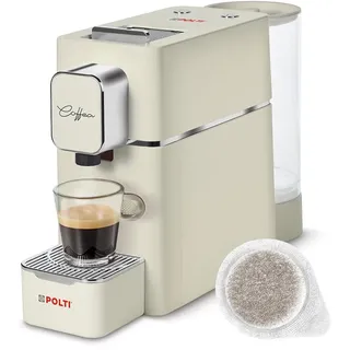 POLTI Coffea S15C, Espressomaschine, kompatibel mit E.S.E-Pads, 44 mm, Tank 0,85 l, Pumpendruck 19 bar, cremefarben
