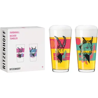 Ritzenhoff & Breker Farbknall Becher Kristallglas 0,4 l 2 St.