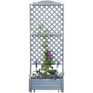 Promadino Rankkasten Romantica 80 x 38 x 210 cm Grau