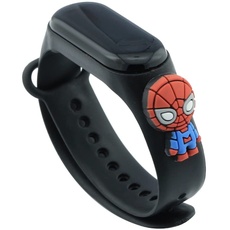 Digitale sportliche Armbanduhr aus Silikon für Jungen und Mädchen, Cartoon, kompatibel mit Xiaomi Mi Band, Spiderman.