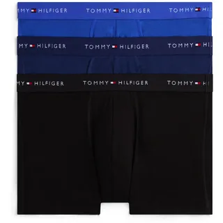 Tommy Hilfiger Herren, 3er Pack Boxershorts Trunks mit Stretch, Mehrfarbig nob Blu/PRP NVY/Blk), XL