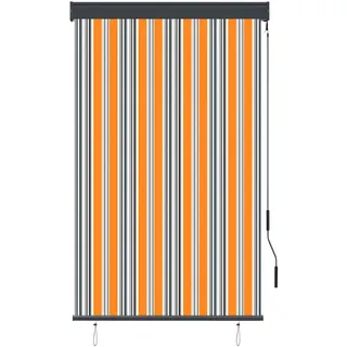 vidaXL Außenrollo 100 x 250 cm Gelb und Blau - Gelb, Blau