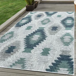 Outdoor Teppich die Küche Balkon Terrasse Garten Picknick Größe: 80 x 250 cm , Farbe : Blau-1 - Blau