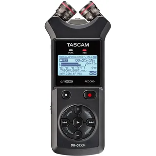 Tascam DR-07XP - Portabler 2 Kanal Recorder mit 32-Bit-Float-Auflösung und USB Audio Interface