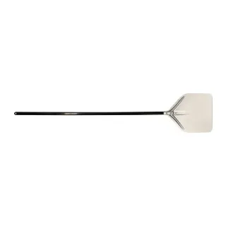 SCHNEIDER Pizzaschaufel, Alu nicht perforiert, Pizzaschieber aus Aluminium zur Selbstmontage, Stiel schwarz 150 cm, Schaufel 36 x 38 cm