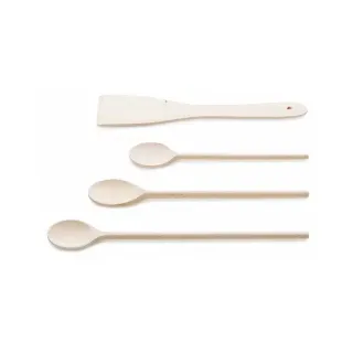 Kela Maribor Kochlöffel-Set 4-teilig aus Buchenholz 35 x 5,5 x 2 cm