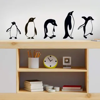 Pinguin-Aufkleber Wanddekoration Aufkleber Kinder Kunst Pinguine für Kinder Büro Kinderzimmer Wohnzimmer Zuhause Vinyl selbstklebend für Auto Auto Auto Auto Auto Spiel Transfer-Schablone