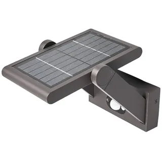 Lucande LED Solarleuchte außen Valerian mit Bewegungsmelder (spritzwassergeschützt (Modern) in Schwarz aus Aluminium (1 flammig,) - Solar-Wandleuchten Wandlampe für Outdoor & Garten