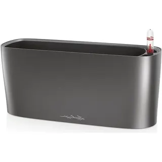 Pflanzen-Tray Serie 10, Anthrazit, schmal, mit integriertem Wasser- & Nährstoff-System, seidigmatt - Bunt