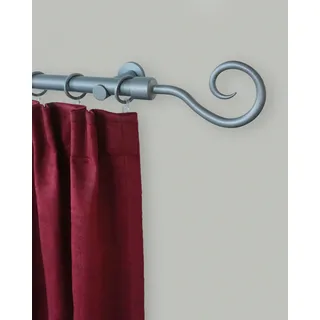 Gardinenstange GARESA "Ulli" Gr. 3, silber (silberfarben), L:200cm, Gardinenstangen, Gardinenstange, Fixlänge 120, 160, 200 cm, mit Ringe und Haken