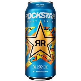 Rockstar Energy Drink Mango mit Taurin und Guarana Extrakt 500ml