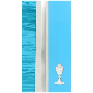 Pracht Creatives Hobby 7073-20895 Wachsplatten Mix türkis/silber, 3 halbe Wachsstreifen mit einem Motiv, ca. 200 x 50 x 0,5 mm, zum Modellieren und Verzieren von Kerzen