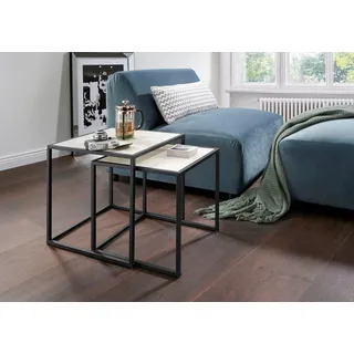 Paroli Concept Lara Couchtisch 2er Set Marmor Optik - Schwarz