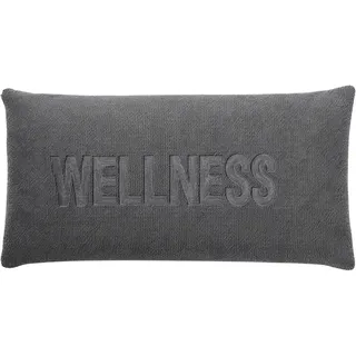 Brandsseller Badewannenkissen 40x20 cm – Wellness Nackenkissen mit Saugnäpfen für die Badewanne, weich gepolstert, waschbar mit Reißverschluss – Anthrazit