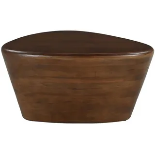 Mid.you Beistelltisch , Braun , Holz , Mangoholz , massiv , dreieckig , Bodenplatte , 53x36x70 cm , Wohnzimmer, Wohnzimmertische, Beistelltische, Beistelltische Holz
