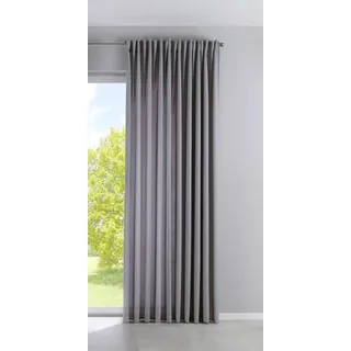 Vorhang Blickdicht »Palermo« HxB 250x300 cm Grau Gardine Extra Breit Matt Lichtdurchlässig Verdeckte Schlaufen Raffhalter Gardinenband, 100002651