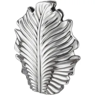 Gilde »Vase "Monstera" H. 45 cm«, silberfarben