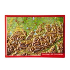 Georelief 3D Reliefpostkarte Bayerisches Oberland - One Size