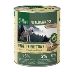 REAL NATURE WILDERNESS Adult Wide Territory Feldhase mit Wildente und Forelle 24x800 g