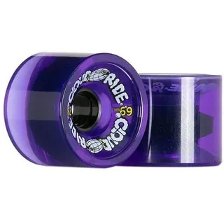 Cloud Ride! Wheels Cruiser Longboard-Rollen, 69 mm, 78 A, transparent, Violett