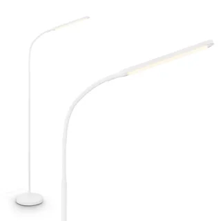 Briloner - LED Stehlampe Touch, dimmbar, Speicherfunktion, Leselampe, Wohnzimmerlampe, Schlafzimmer Deko, Deckenfluter, Standleuchte, Stehleuchte, 21 x 170 cm, Weiß