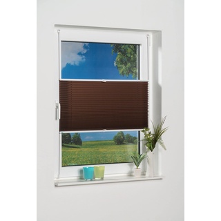 K-home Klemmfix-Plissee, Braun, 70cm x 130cm (B x L)