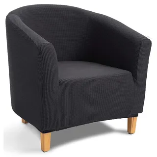 TIANSHU Sesselschoner Elastisch Sesselüberwurf, Modern Club Chair Stretch Sesselhusse, Universal Sofabezug für Einzelsofa, Bezug für Clubsessel (Grau)
