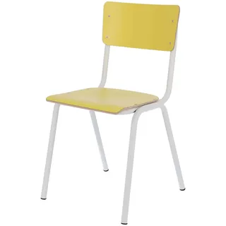 JAN KURTZ Zero Dining Stuhl pulverbeschichtet gelb/weiß