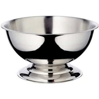 Edzard Champagnerschale Cara (Ø 40 cm, H 21 cm), hochglanzpoliert | Sektkühler für 5 Flaschen, Edelstahl, mit Fuß, Flaschenkühler, Weinkühler, Getränkekühler, Bowleschale