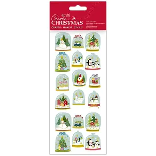 Folienaufkleber - schaffen Sie Weihnachten - Hübsche Schneekugeln