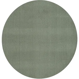 Teppich THE CARPET "Relax round", grün, H:16mm Ø:120cm, Polyester, Teppiche, Teppich, waschbarer Wohnzimmer Teppich modern rutschfest