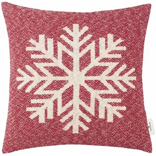Tom Tailor Kissenbezug Winter Snowflake 45 x 45 cm Rot