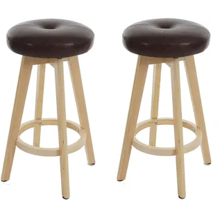 MCW Barhocker Boras 2er-Set drehbar Bordeaux