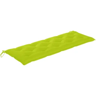vidaXL Stapelbare Gartenbank mit Auflage 159 cm Massivholz Teak - Grün